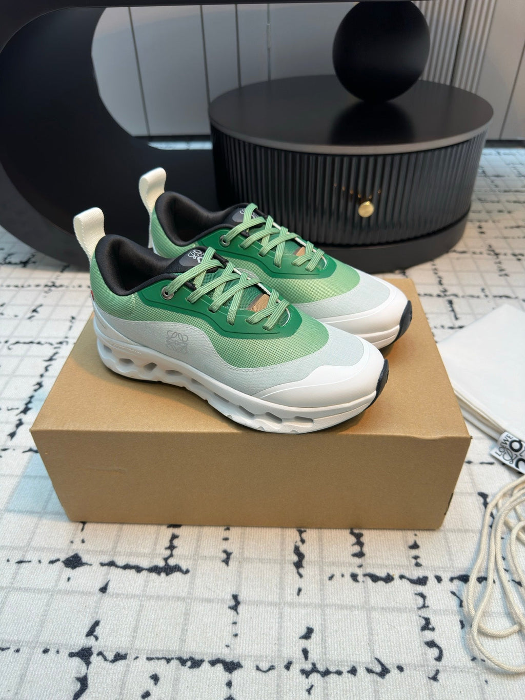 LW CLOUDTILT 2.0 SNEAKER WHITE AND GREEN POLYESTER