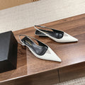 SL CHERISH CRYSTAL SLINGBACK WHITE CALFSKIN