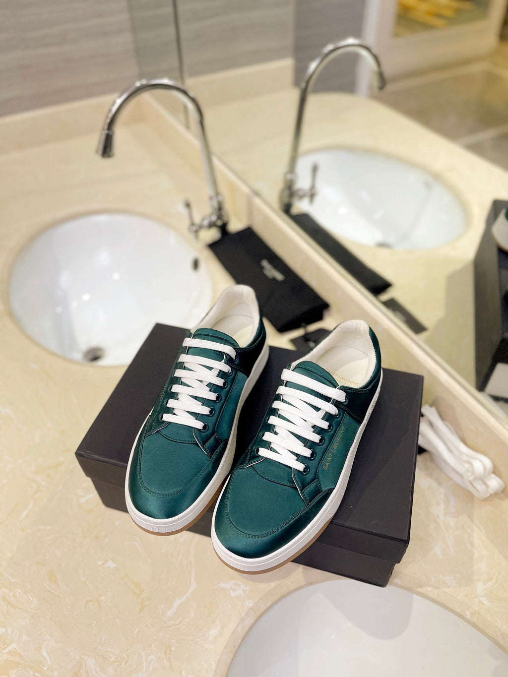 SL SL/61 SNEAKERS CASTLETON GRREN SATIN
